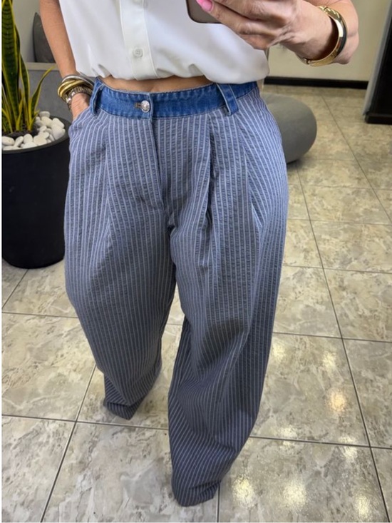 Pants - Light Índigo Denim Waistband Pants